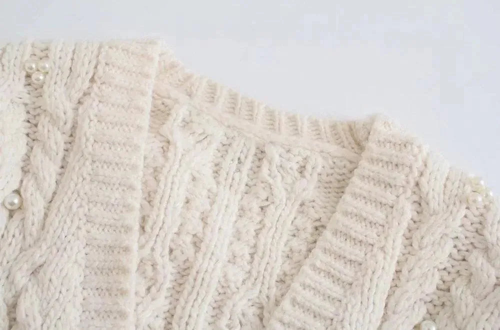 Women Crop Vintage Cardigan Sweaters - Cardigan Sweater - LeStyleParfait