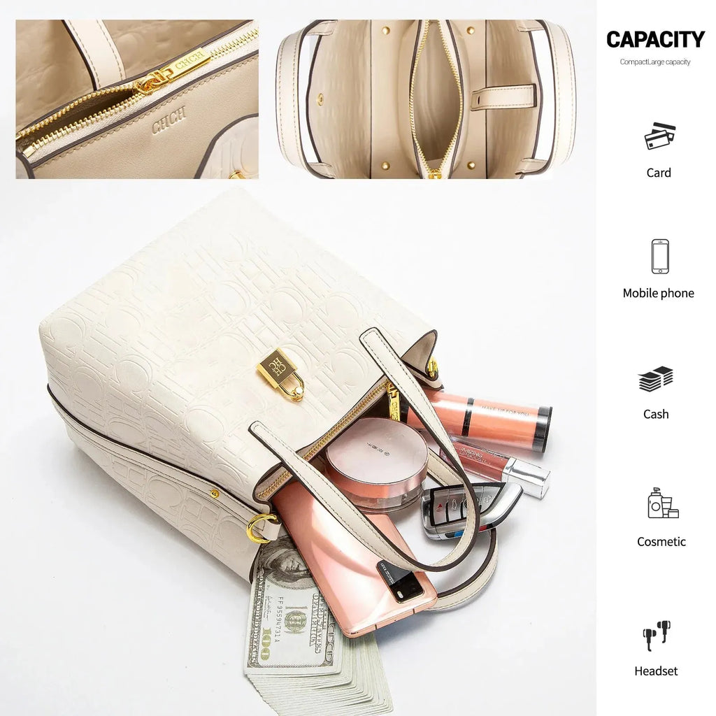 Women Handbag Embossed Tote Bag - Tote Bag - LeStyleParfait