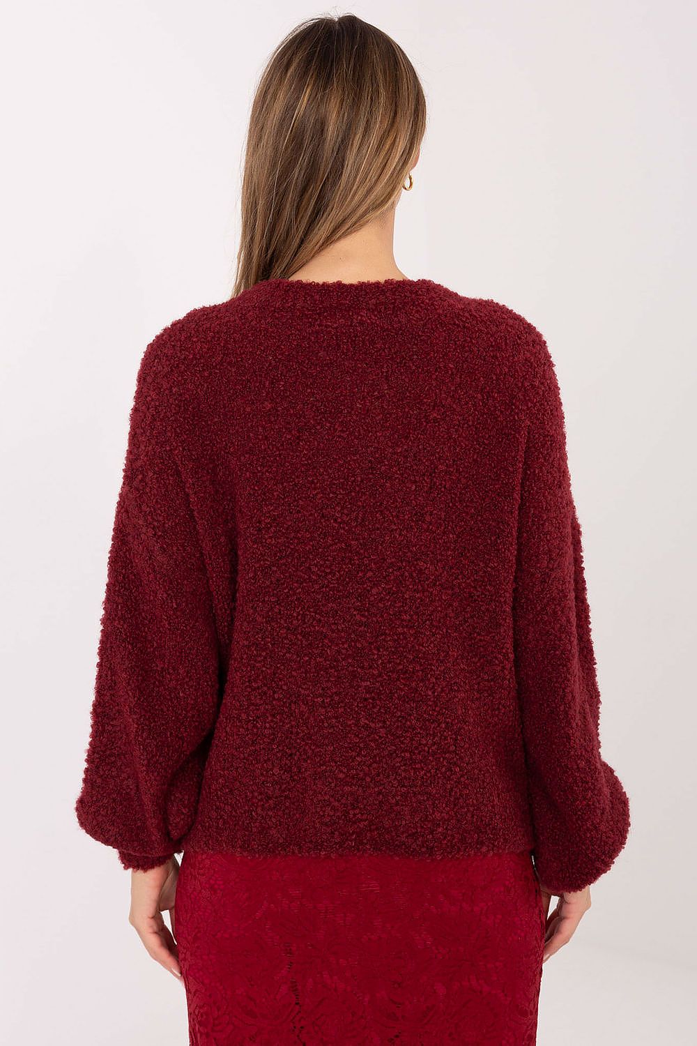 Women Oversized Wool Blend Sweater-Women's Sweater-LeStyleParfait