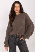Women Oversized Wool Blend Sweater-Women's Sweater-LeStyleParfait