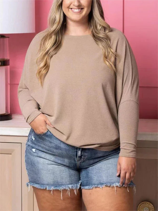 Women Plus Size Long Sleeve Tshirt