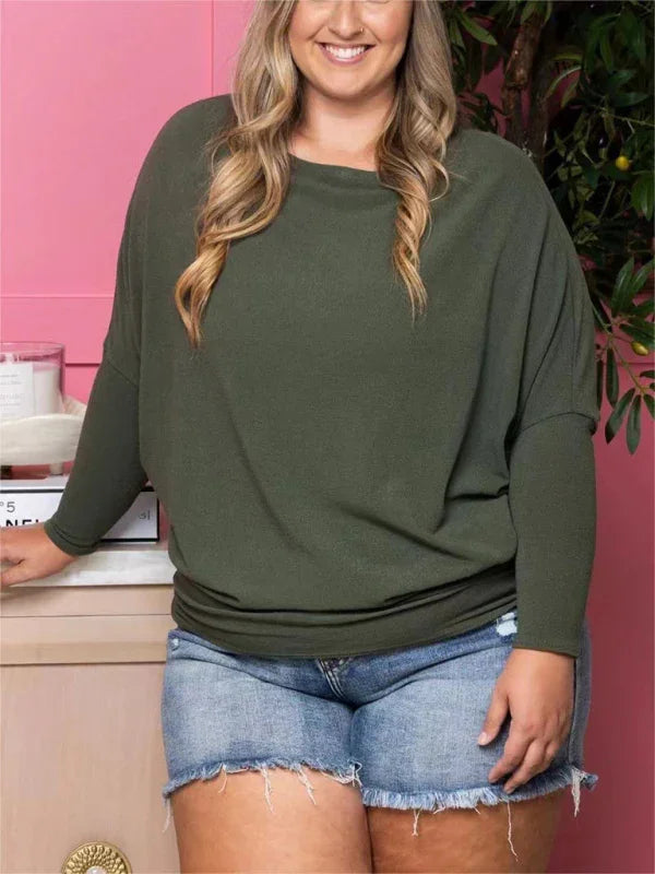 Women Plus Size Long Sleeve Tshirt