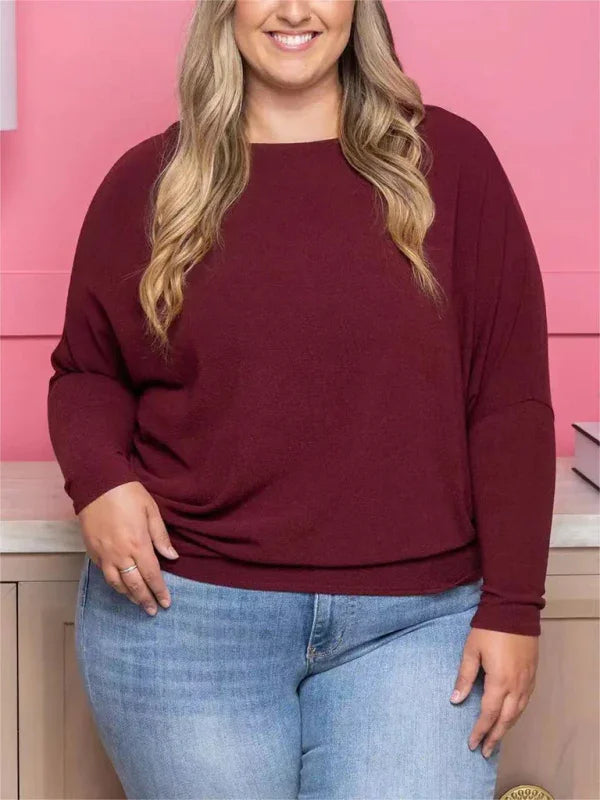 Women Plus Size Long Sleeve Tshirt