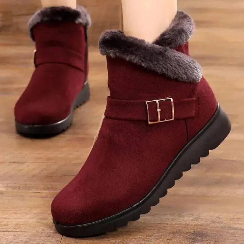 Women Plush Snow Boots - Ankle Boots - LeStyleParfait