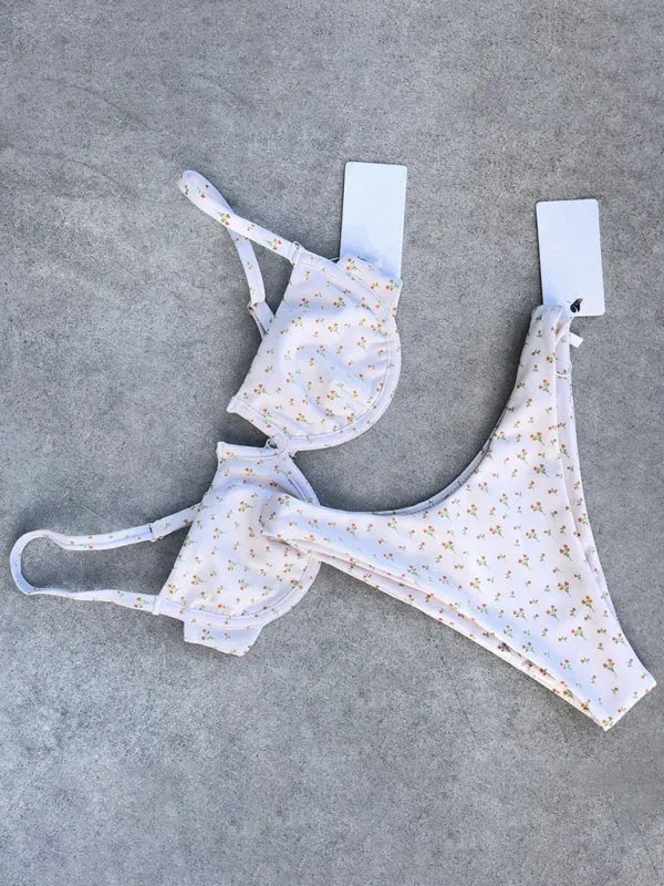 Women Retro Polka Dot One Piece Swimsuit
