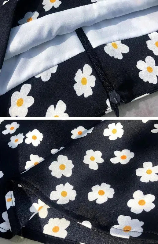 Women's High Waist Satin Printed A-Line Mini Skirt - A-Line Mini Skirt - LeStyleParfait