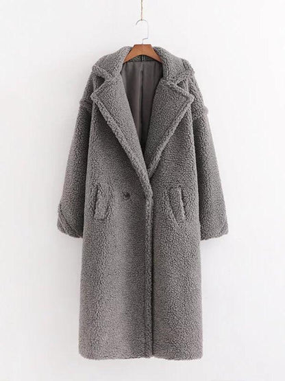 Women's Warm Fur Woolen Overcoat - Overcoat - LeStyleParfait