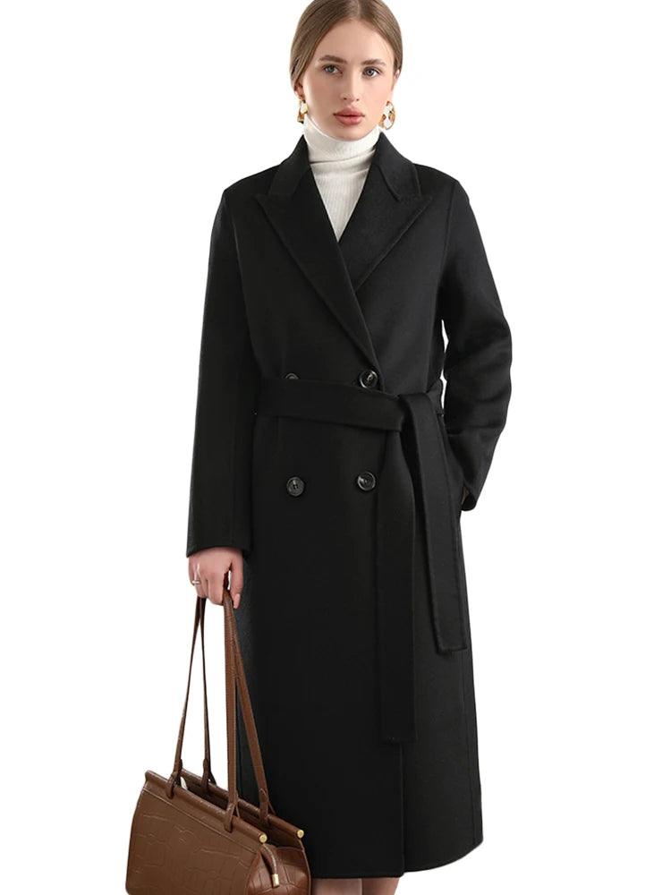 Women's Winter Wool Wrap Coat - Woolen Wrap Coat - LeStyleParfait