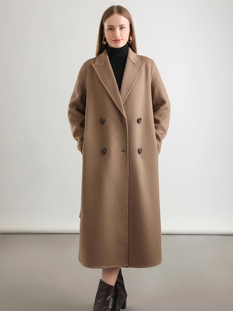 Women's Winter Wool Wrap Coat - Woolen Wrap Coat - LeStyleParfait