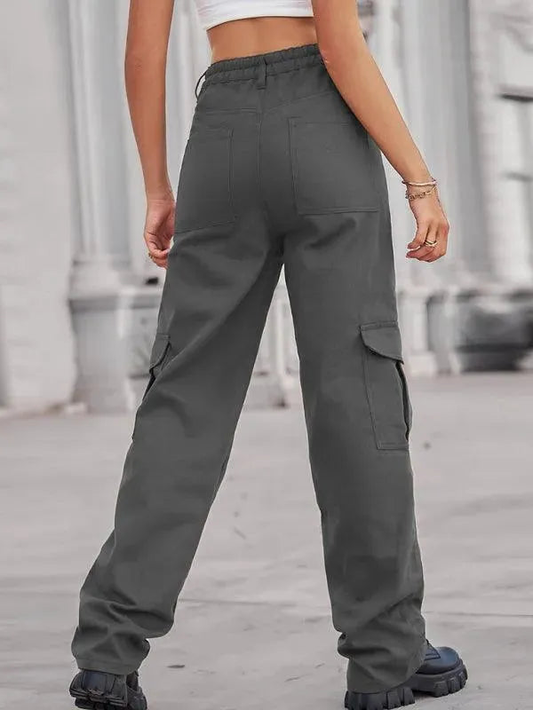 Women Solid Twill Cargo Pants - Cargo Pants - LeStyleParfait