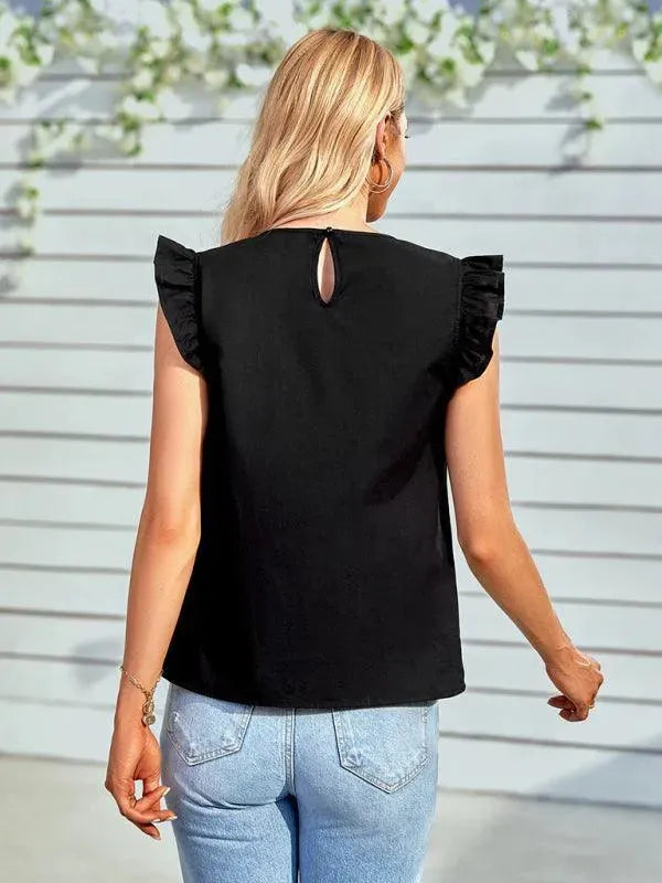 Women Top - Ruffle Sleeves - Women Tops - LeStyleParfait