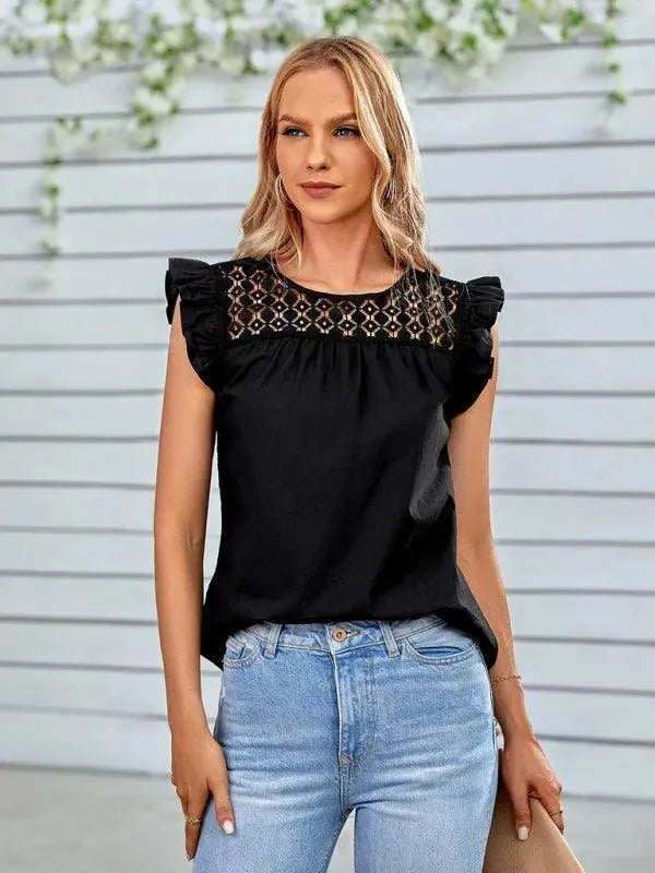 Women Top - Ruffle Sleeves - Women Tops - LeStyleParfait