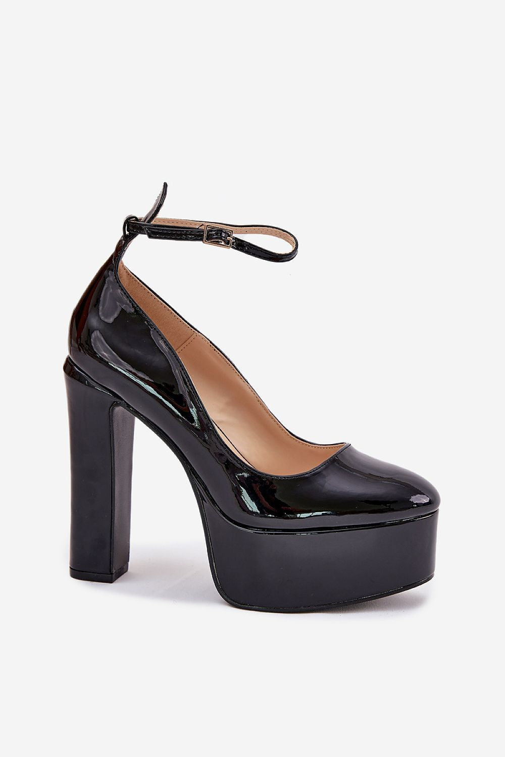 Women's Ankle Strap Platform Block Heel Pumps-Pumps Shoes-LeStyleParfait