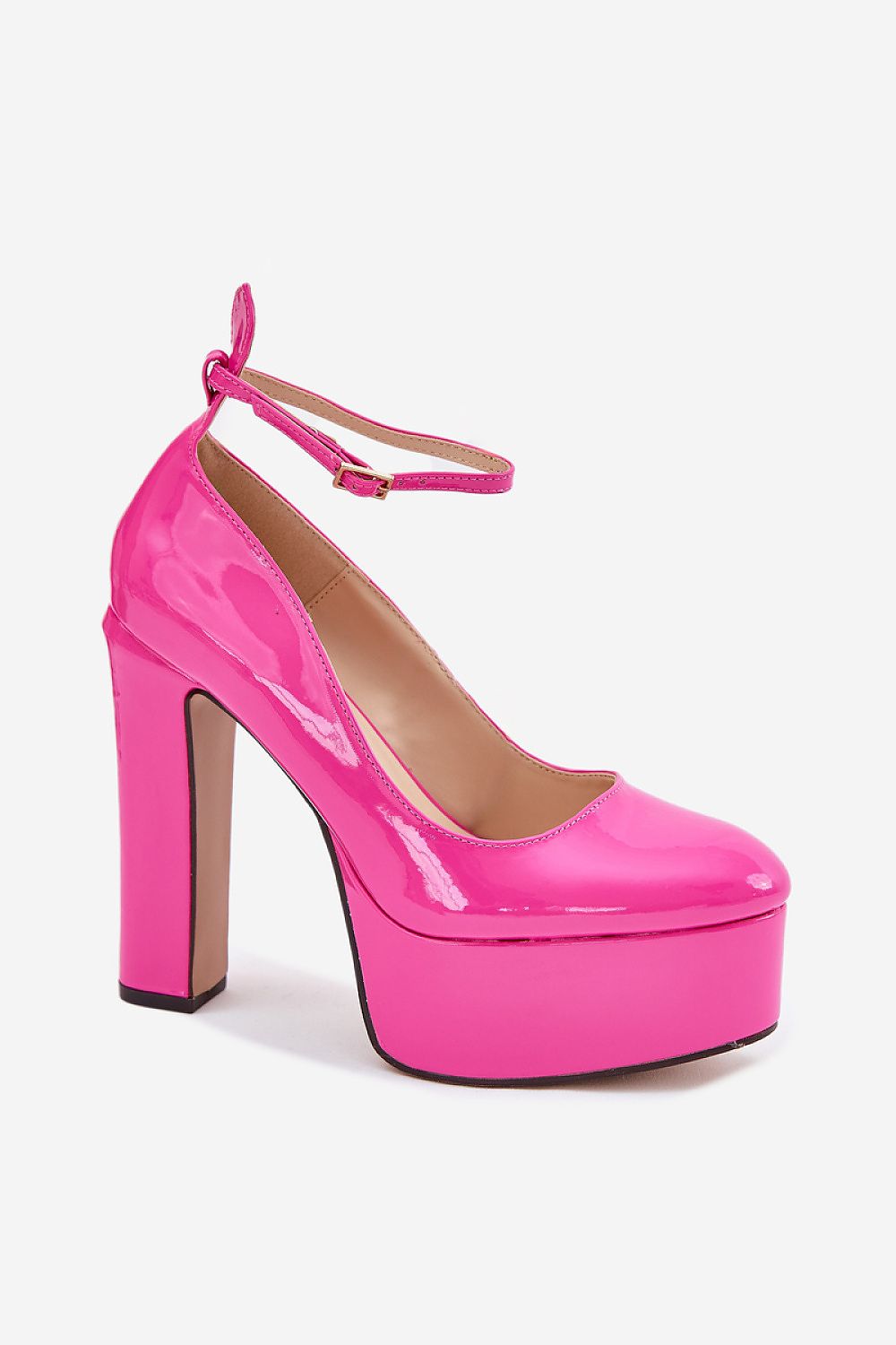 Women's Ankle Strap Platform Block Heel Pumps-Pumps Shoes-LeStyleParfait