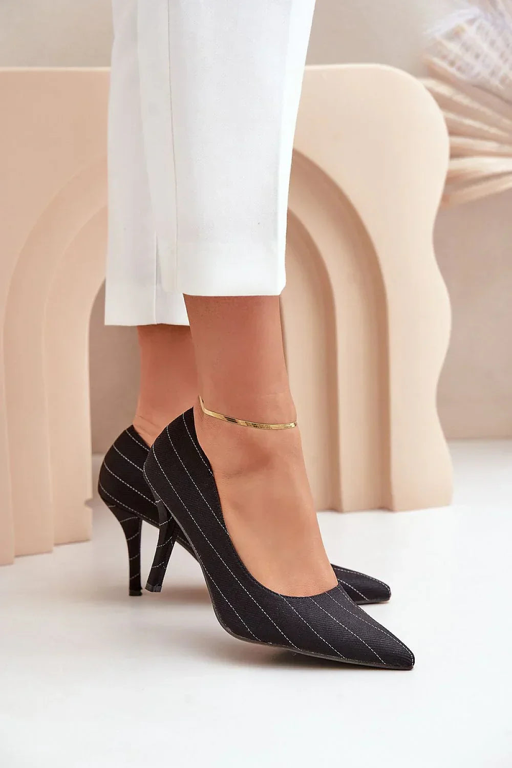 Women's Black Pointed Toe Stiletto Pumps-Pumps Shoes-LeStyleParfait