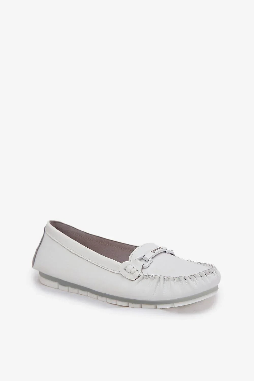 Women’s blue leather driving moccasin loafers, flat casual women’s driving shoes