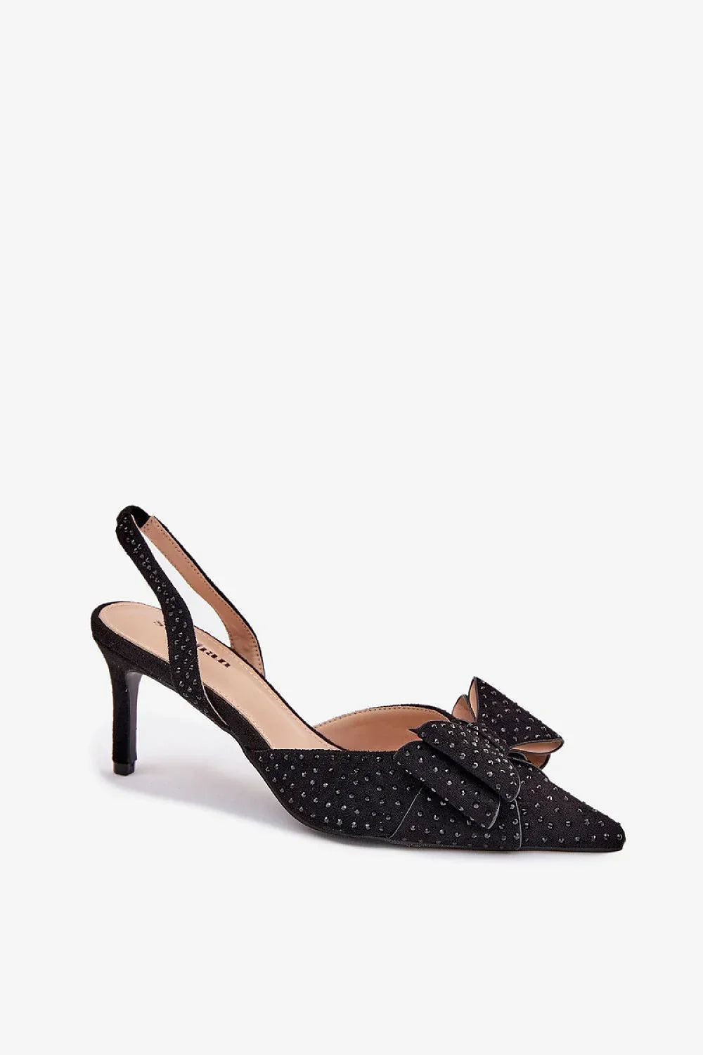 Women's Bow Pointed Toe Slingback Stiletto Pumps-Pumps Shoes-LeStyleParfait
