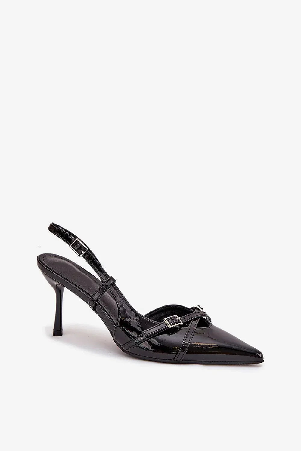 Women's Buckle Strap Slingback Stiletto Pumps-Pumps Shoes-LeStyleParfait