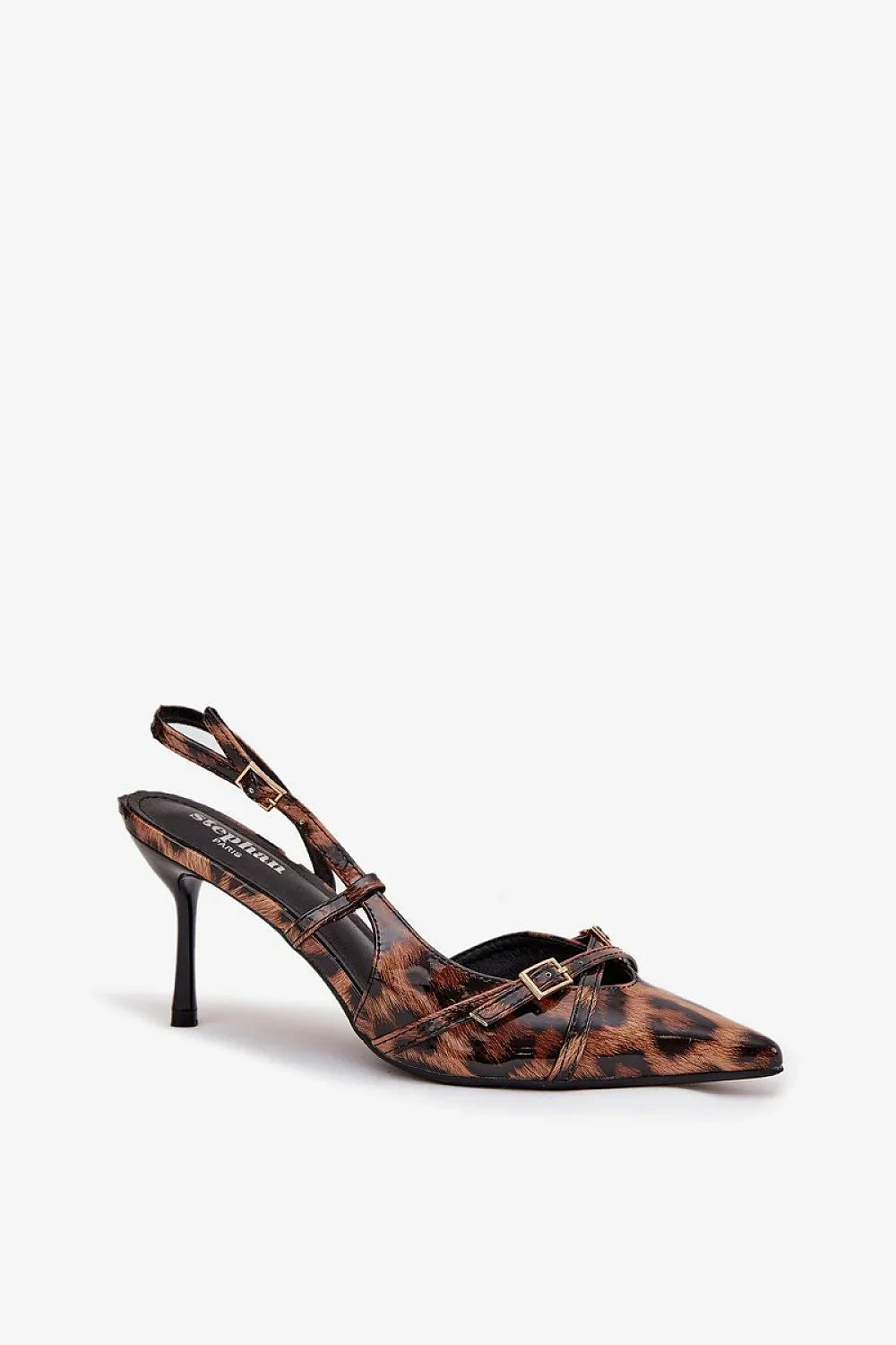 Women's Buckle Strap Slingback Stiletto Pumps-Pumps Shoes-LeStyleParfait