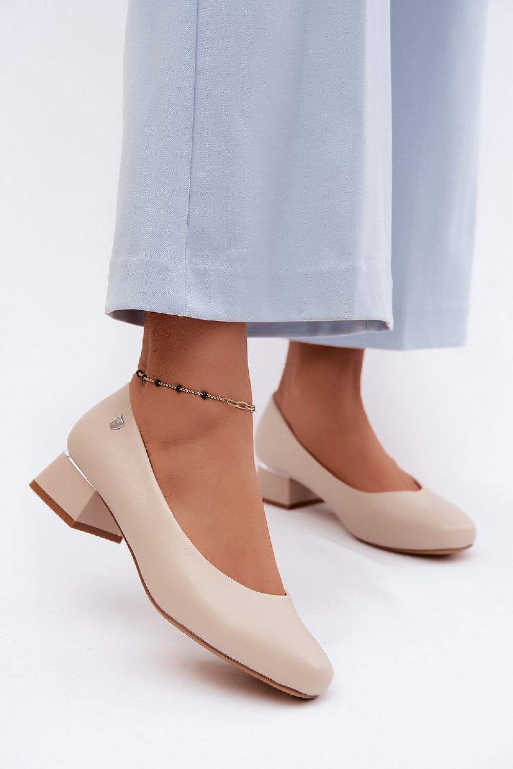Women's Classic Low Block Heel Pumps-Pumps Shoes-LeStyleParfait