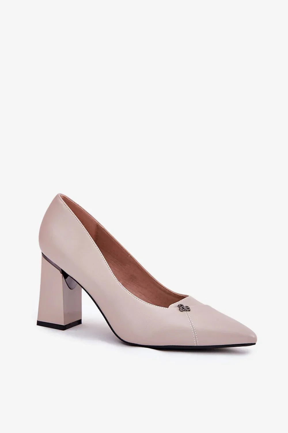 Women's Classic Pointed Toe Block Heel Pumps-Pumps Shoes-LeStyleParfait