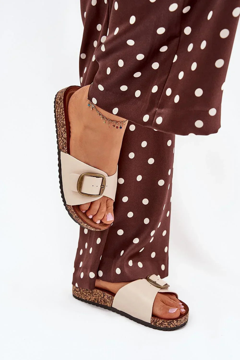 Women’s Cork Platform Buckle Sandals-Women's Sandals-LeStyleParfait