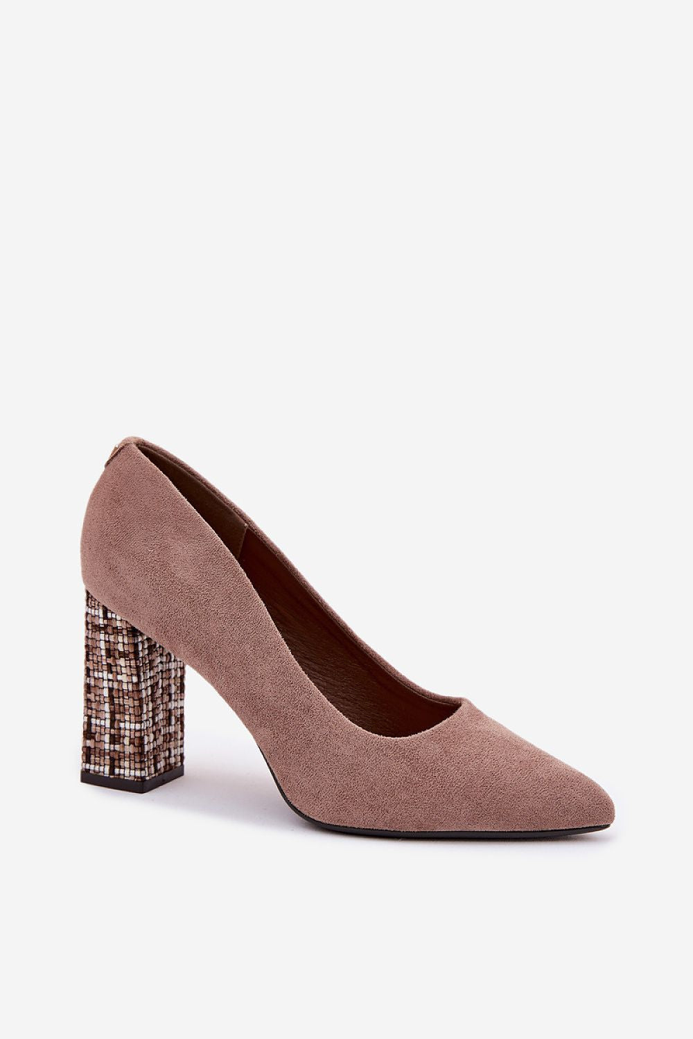 Women's Cushioned Suede Block Heel Pumps-Pumps Shoes-LeStyleParfait
