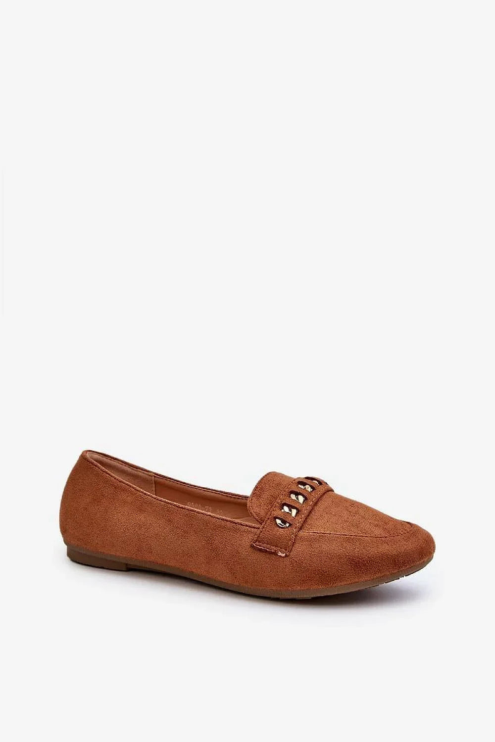 Women’s eco suede chain detail moccasin loafers, vegan women’s moccasin loafers for chic spring–summer looks
