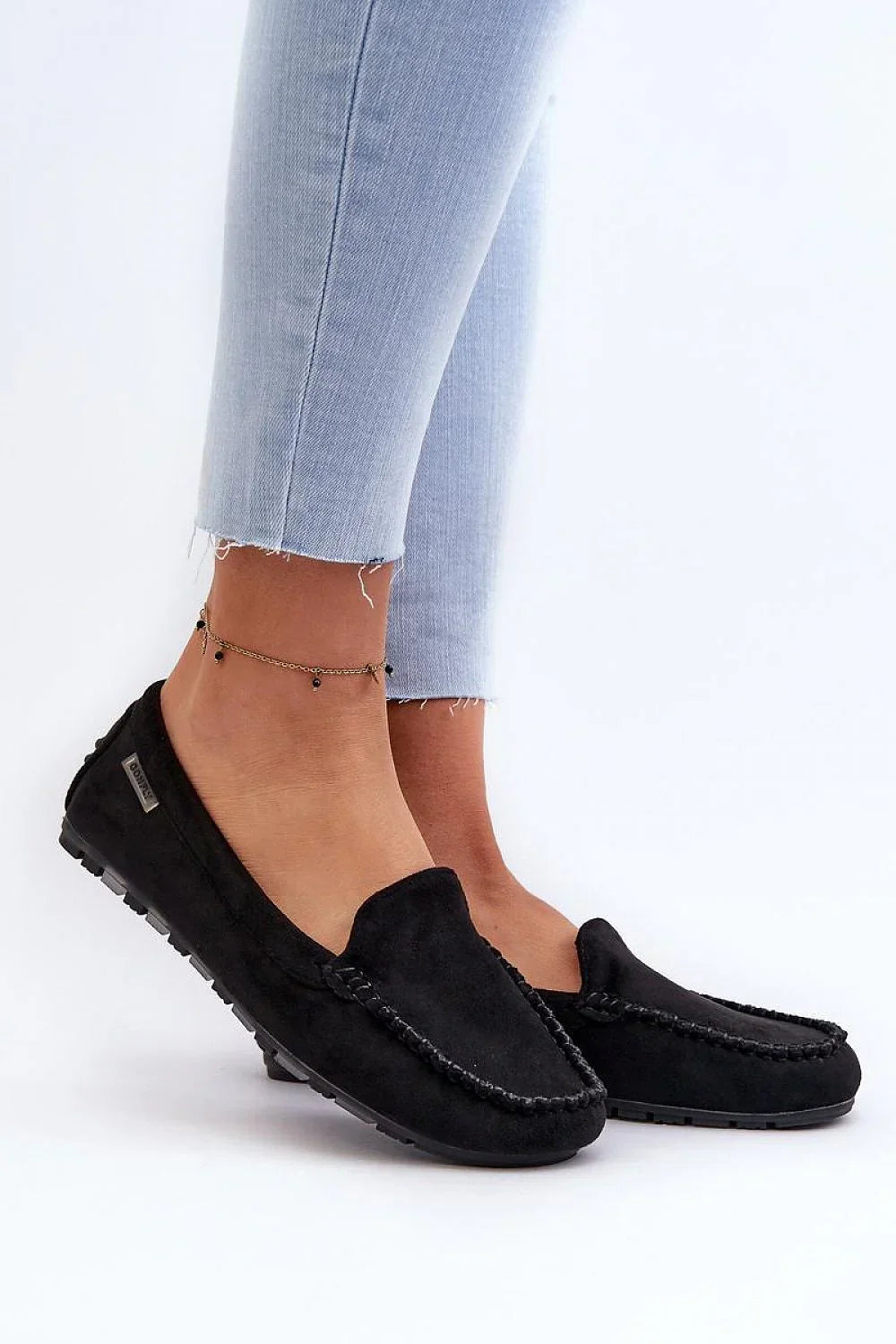 Women’s faux leather driving moccasin loafers, cushioned slip on women’s driving shoes for spring and autumn