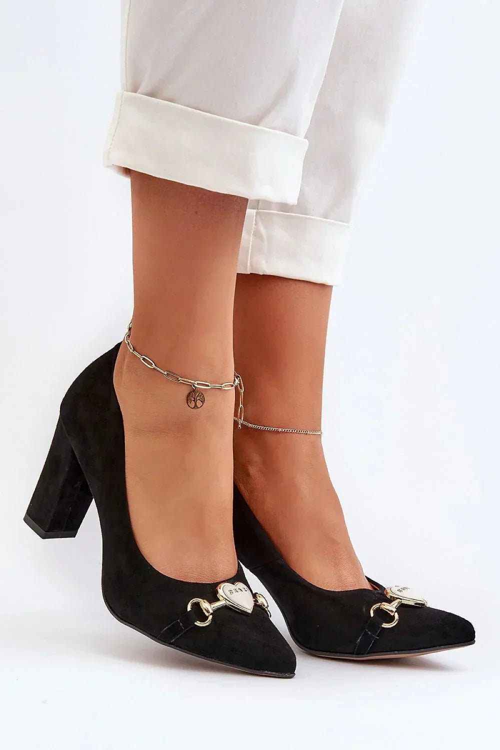 Women's Formal Pointed Toe Block Heel Pumps-Pumps Shoes-LeStyleParfait