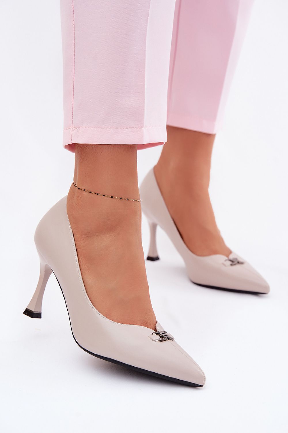 Women's Grey Pointed Toe High Heel Pumps-Pumps Shoes-LeStyleParfait