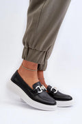 Women’s leather platform moccasin loafers, breathable slip‑on women’s platform moccasins from Platform Shoes