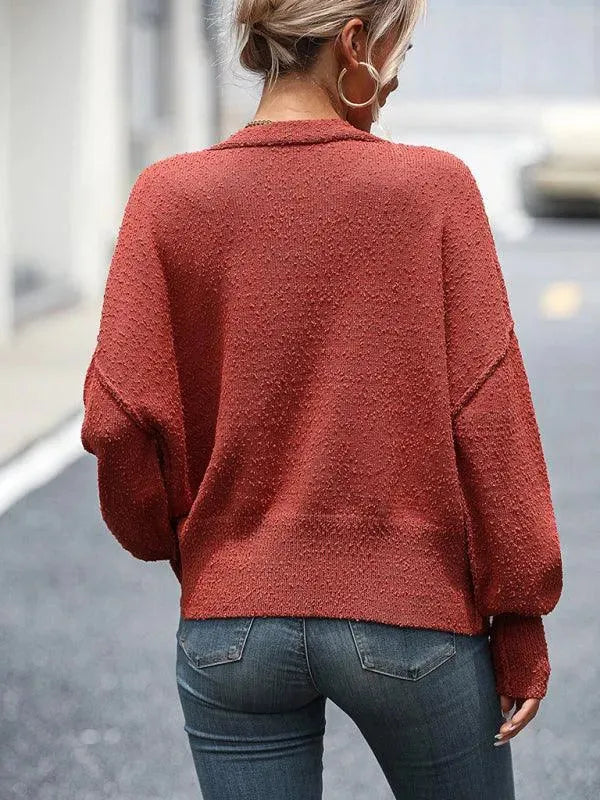 Women's Lightweight V-Neck Button Cardigan Sweater