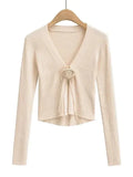 Women’s Lightweight V-Neck Cardigan Sweater – All-Season Knit