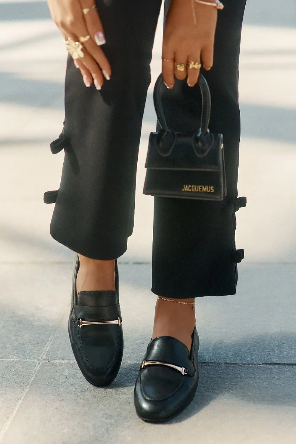 Women’s natural leather horsebit moccasin loafers, flat women’s horsebit loafers for spring and autumn office