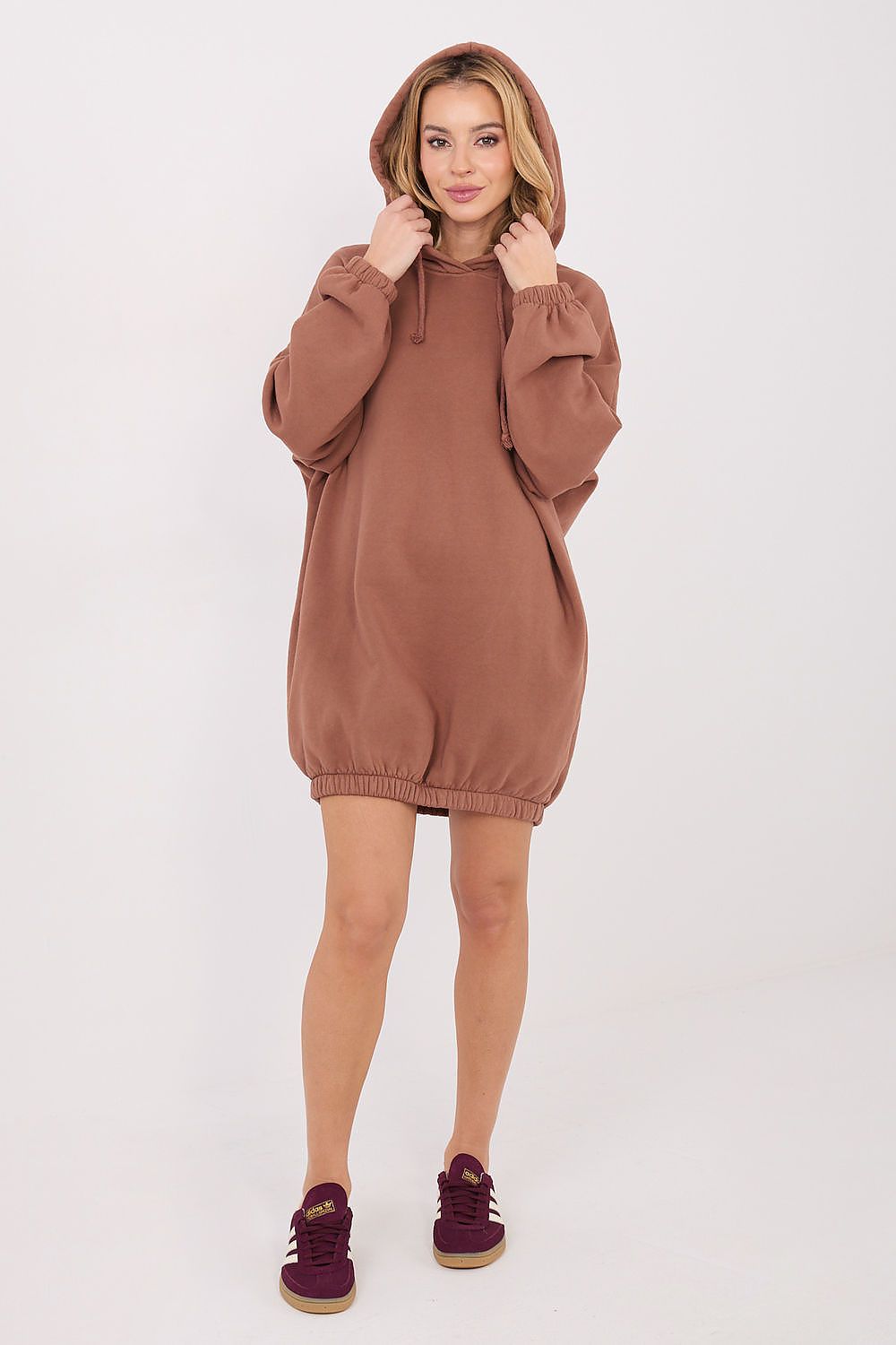 Women's Oversized Sweatshirt Dress — Grey-LeStyleParfait