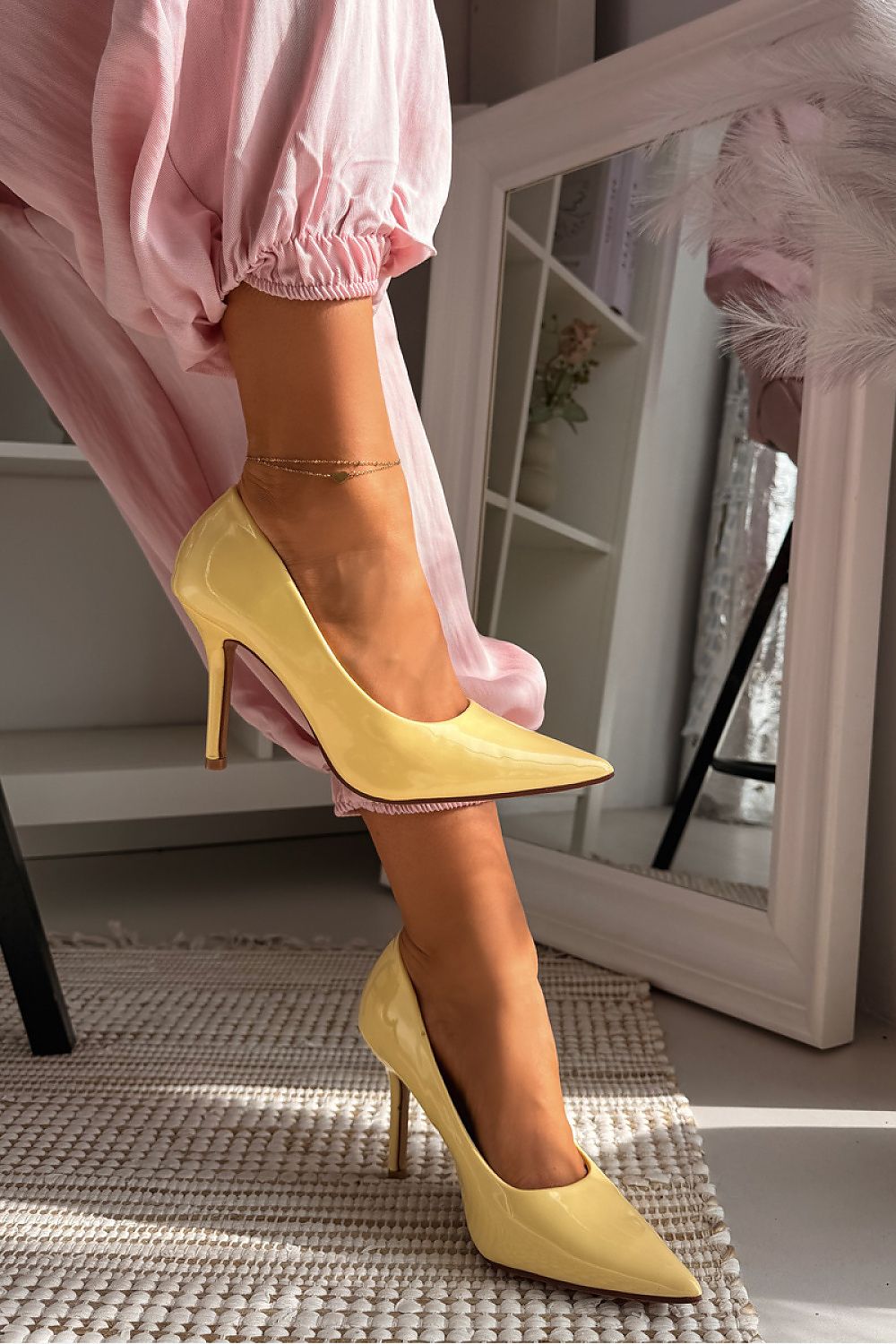 Women's Patent Pointed Toe Stiletto Pumps-Pumps Shoes-LeStyleParfait