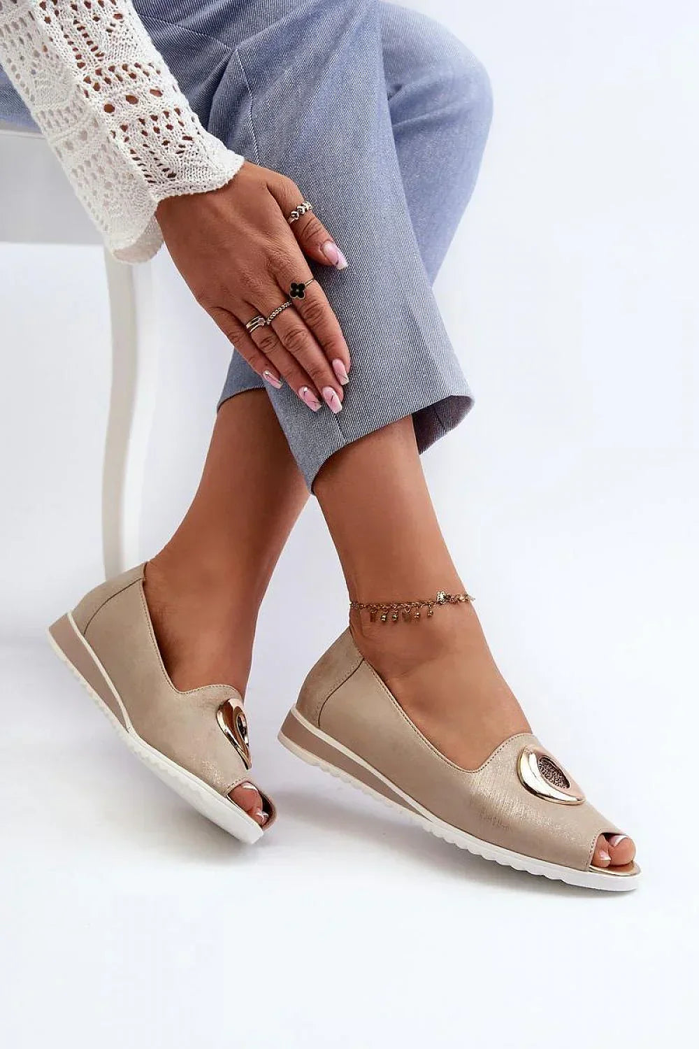 Women's Peep Toe Classic Low Heel Pumps-Pumps Shoes-LeStyleParfait