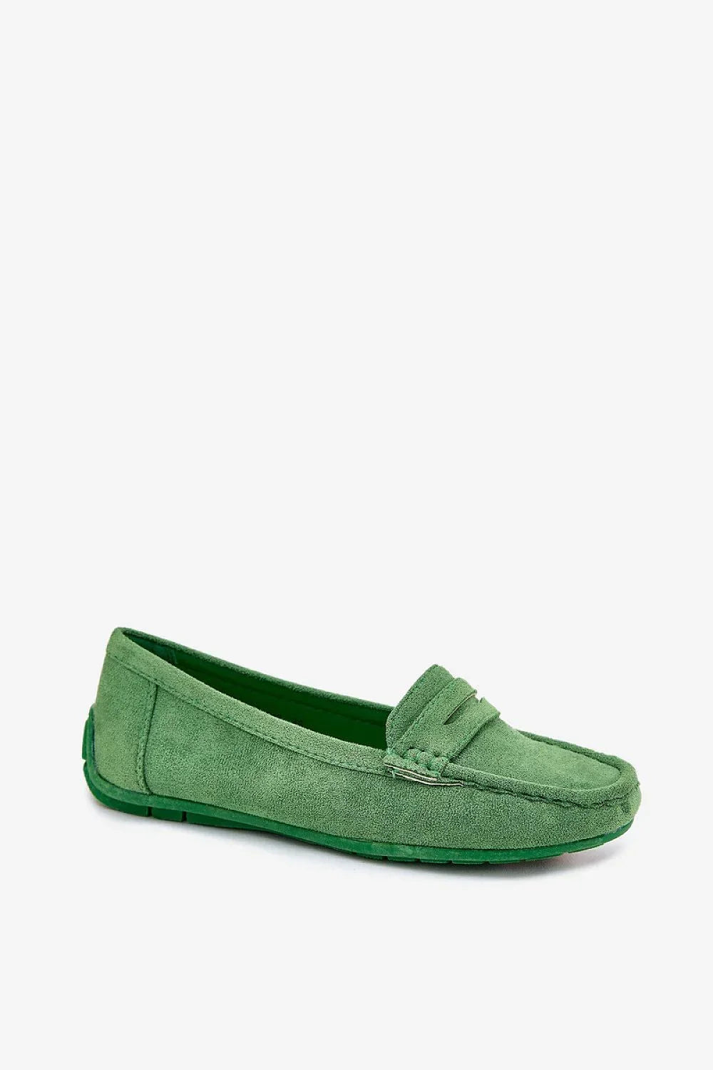 Women’s navy and violet penny driving moccasin loafers, flat women’s driving shoes for spring–summer