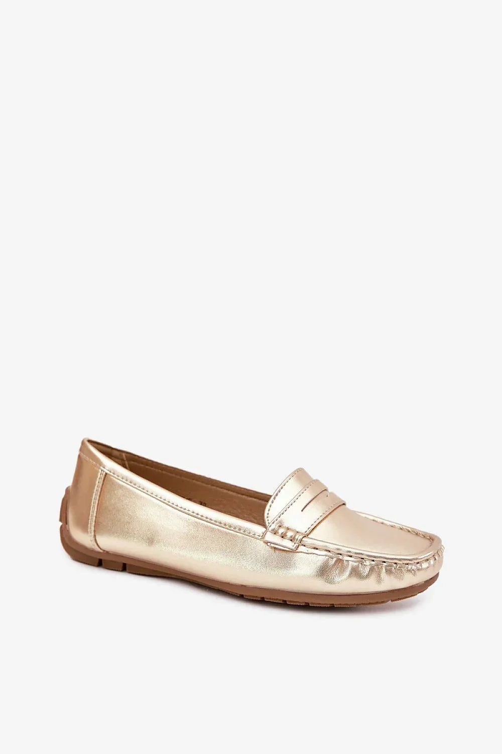 Women’s navy and violet penny driving moccasin loafers, flat women’s driving shoes for spring–summer