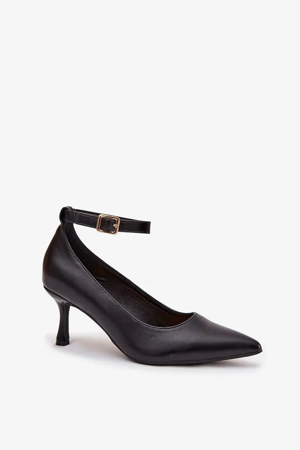 Women's Pointed Toe Ankle Strap Kitten Heel Pumps-Pumps Shoes-LeStyleParfait
