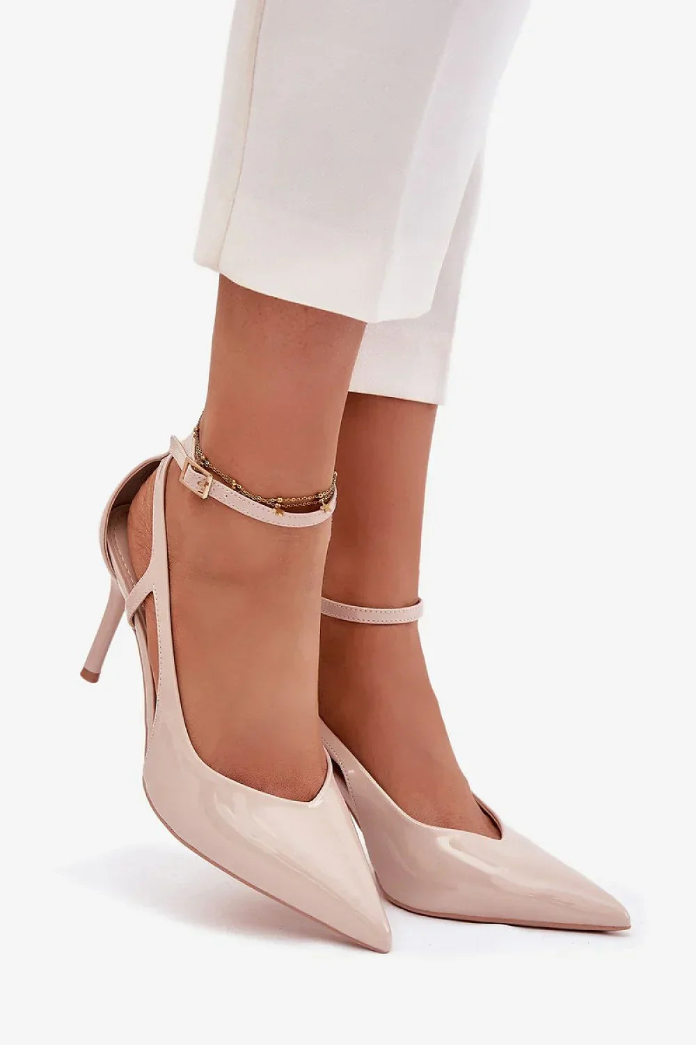 Women's Pointed Toe Ankle Strap Stiletto Pumps-Pumps Shoes-LeStyleParfait