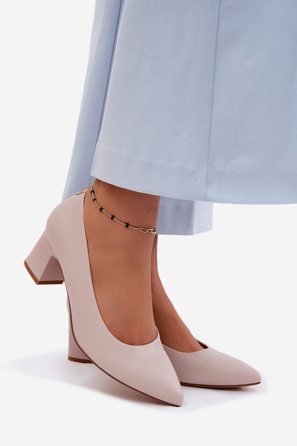 Women's Pointed Toe Block Heel Pumps-Pumps Shoes-LeStyleParfait