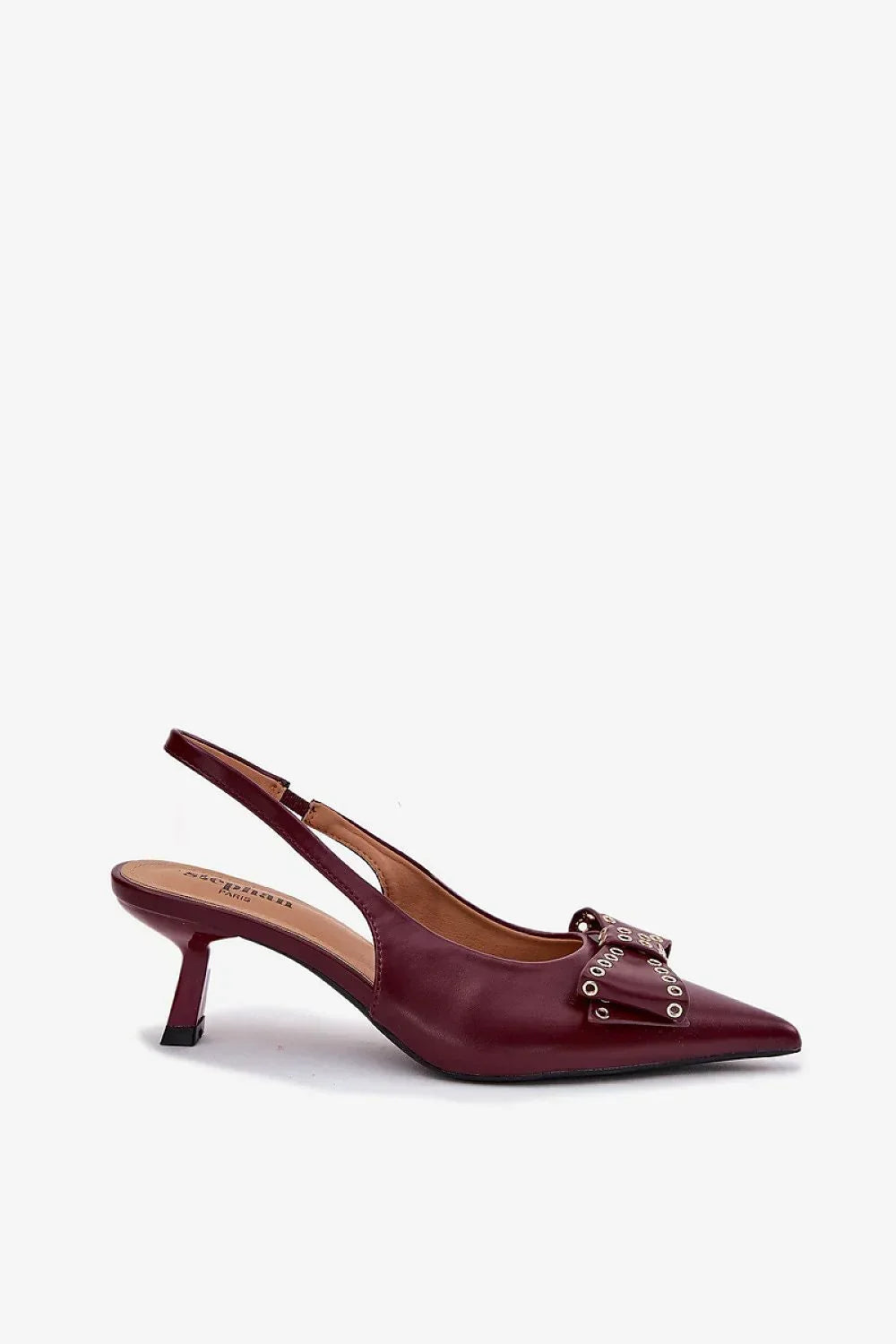 Women's Pointed Toe Bow Kitten Heel Pumps-Pumps Shoes-LeStyleParfait