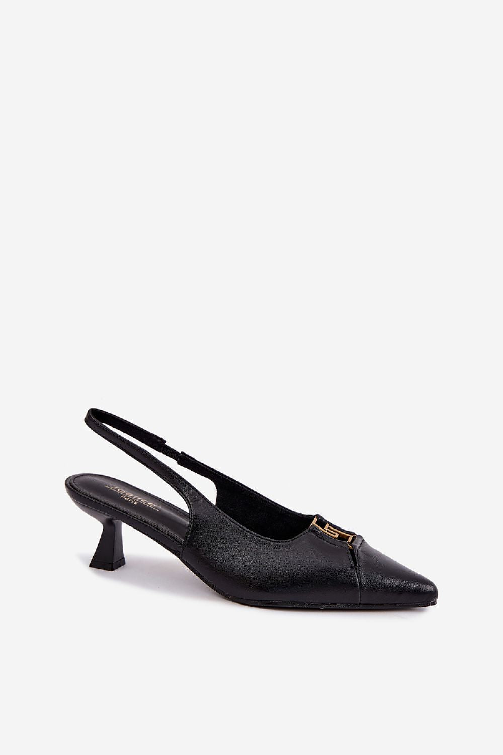 Women's Pointed Toe Slingback Block Heel Pumps-Pumps Shoes-LeStyleParfait