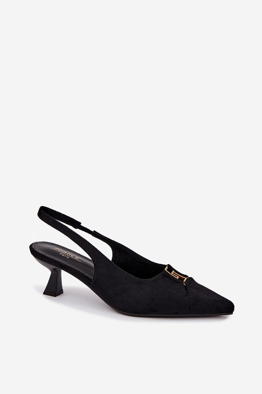Women's Pointed Toe Slingback Block Heel Pumps-Pumps Shoes-LeStyleParfait