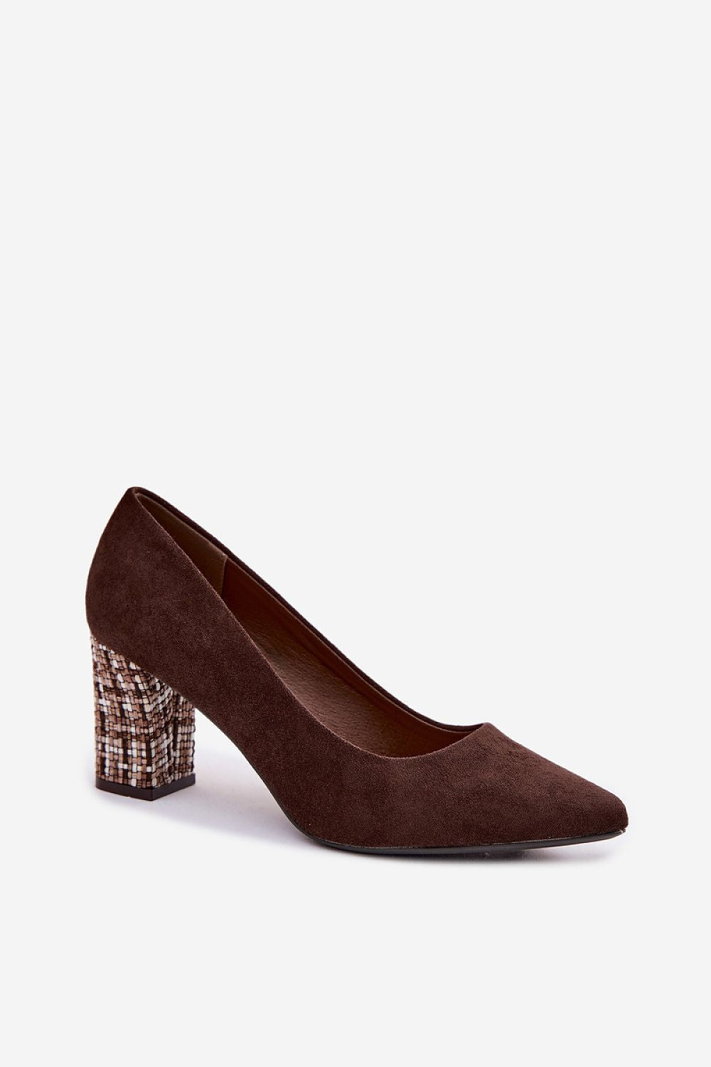 Women's Pointed Toe Suede Block Heel Pumps-Pumps Shoes-LeStyleParfait