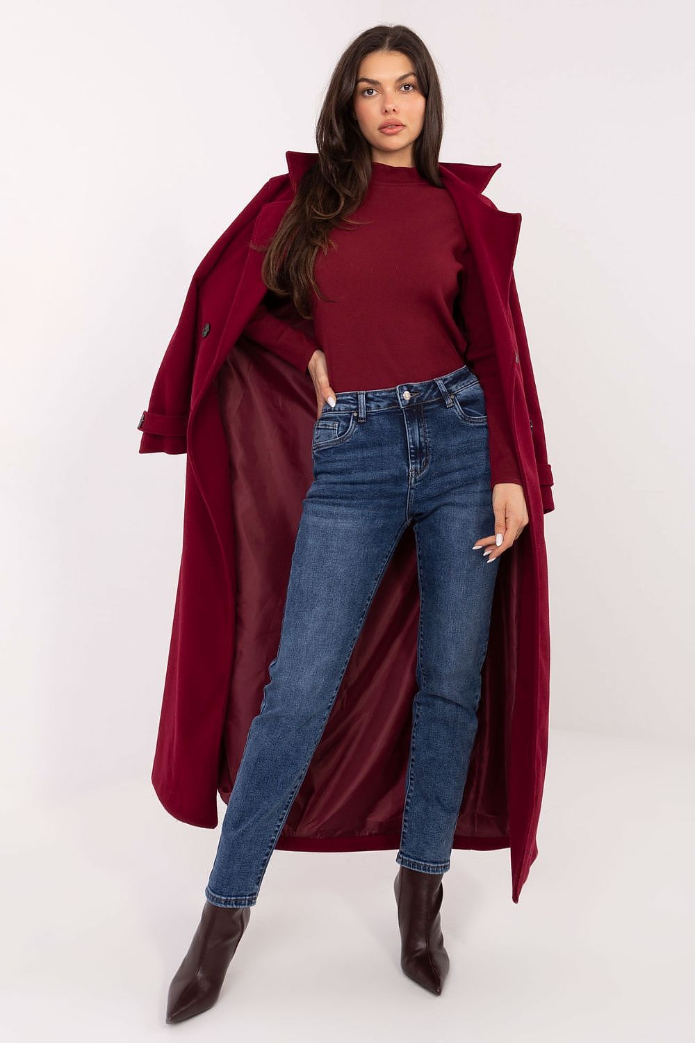Women's Skinny Jeans - Blue Mid Rise Stretch Denim-Straight Leg Jeans-LeStyleParfait