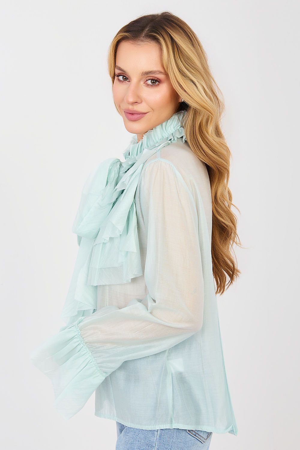 Women's Stand Collar Elegant Shirt — Black-LeStyleParfait