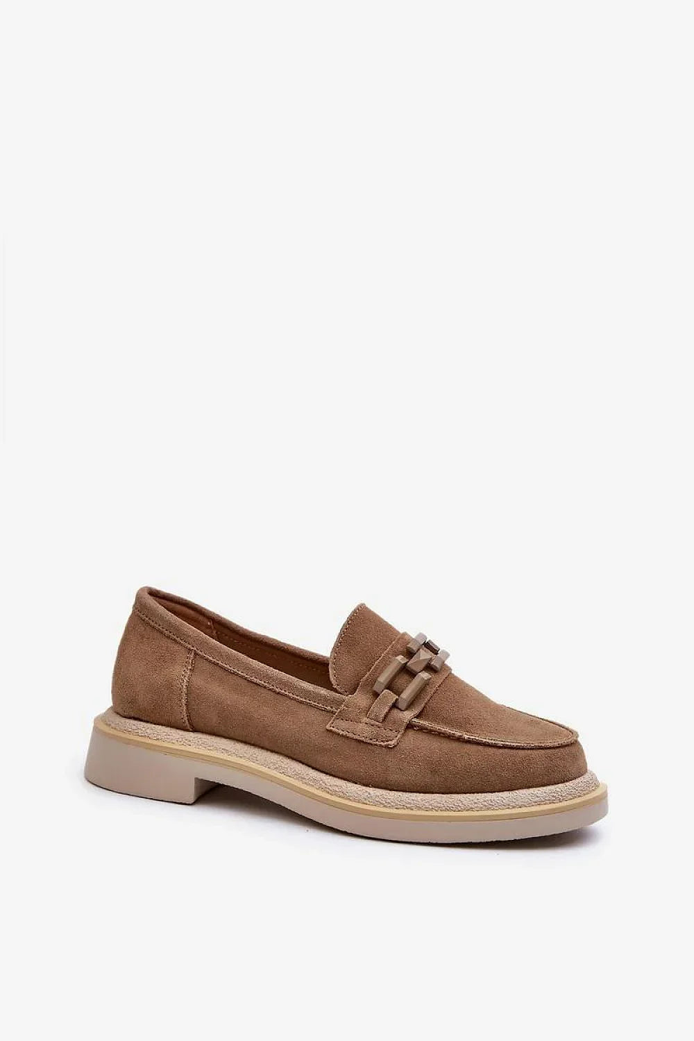 Women’s suede apron toe moccasin loafers, comfortable casual women’s suede loafers for work in spring and autumn